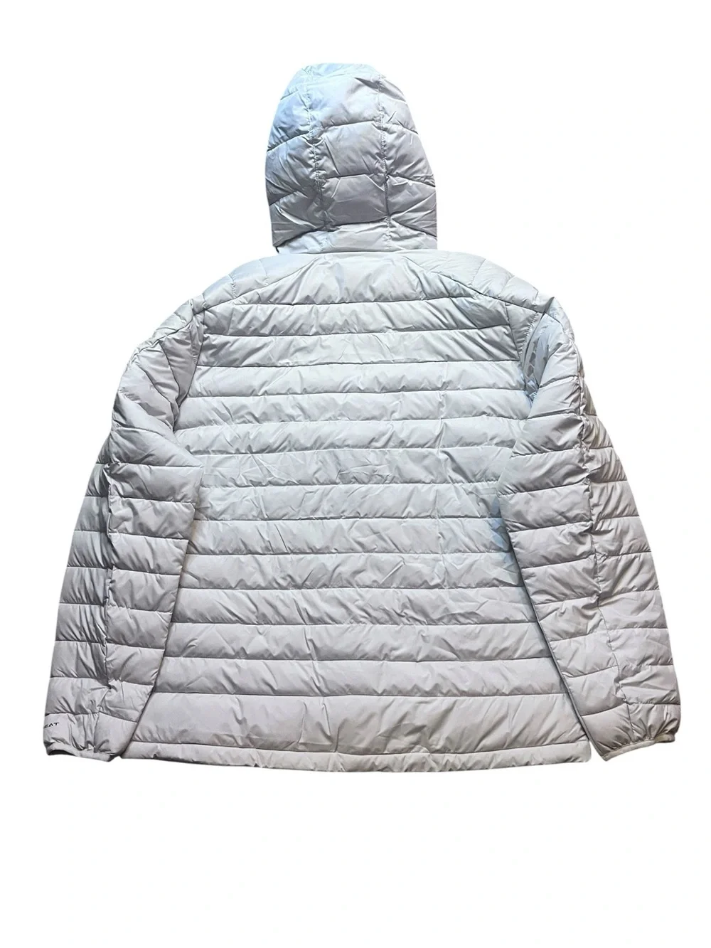 Columbia White Out 1.0 Men’s Large Hooded Ivory Jacket Omni-Heat Thermal Lining